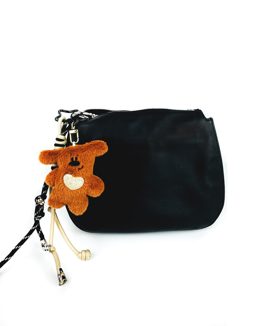 Floppy-Eared Dog Keychain & Bag Charm — Neutral Tones