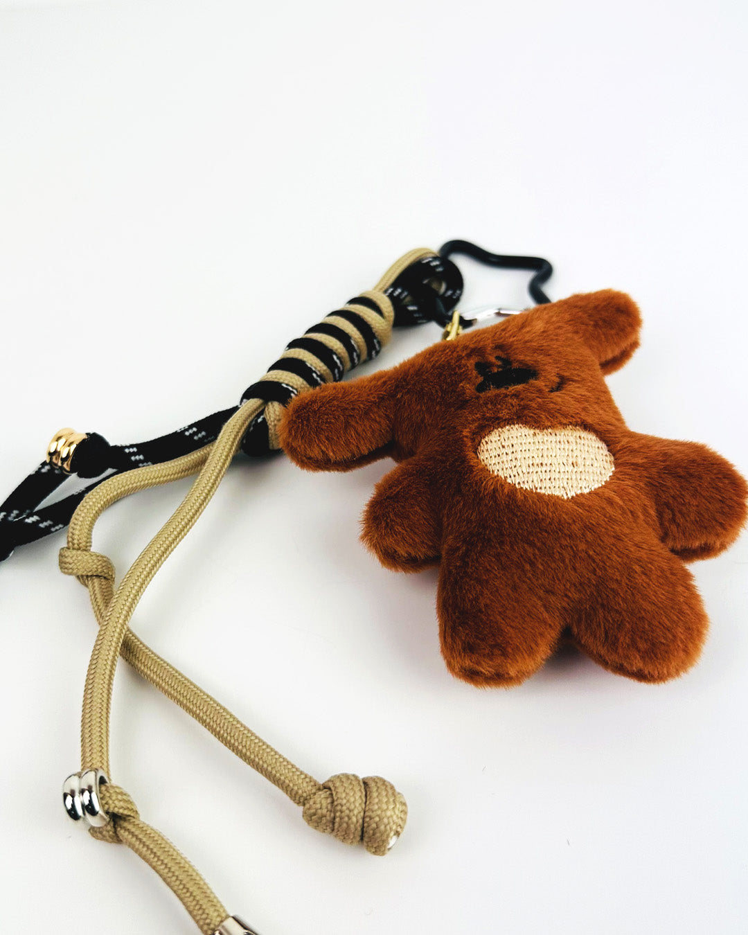 Floppy-Eared Dog Keychain & Bag Charm — Neutral Tones