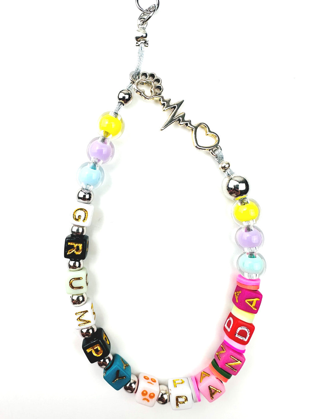 Grumpy Panda Keychain & Bag Charm – Quirky Handmade Accessory