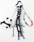 Grumpy Panda Keychain & Bag Charm – Quirky Handmade Accessory