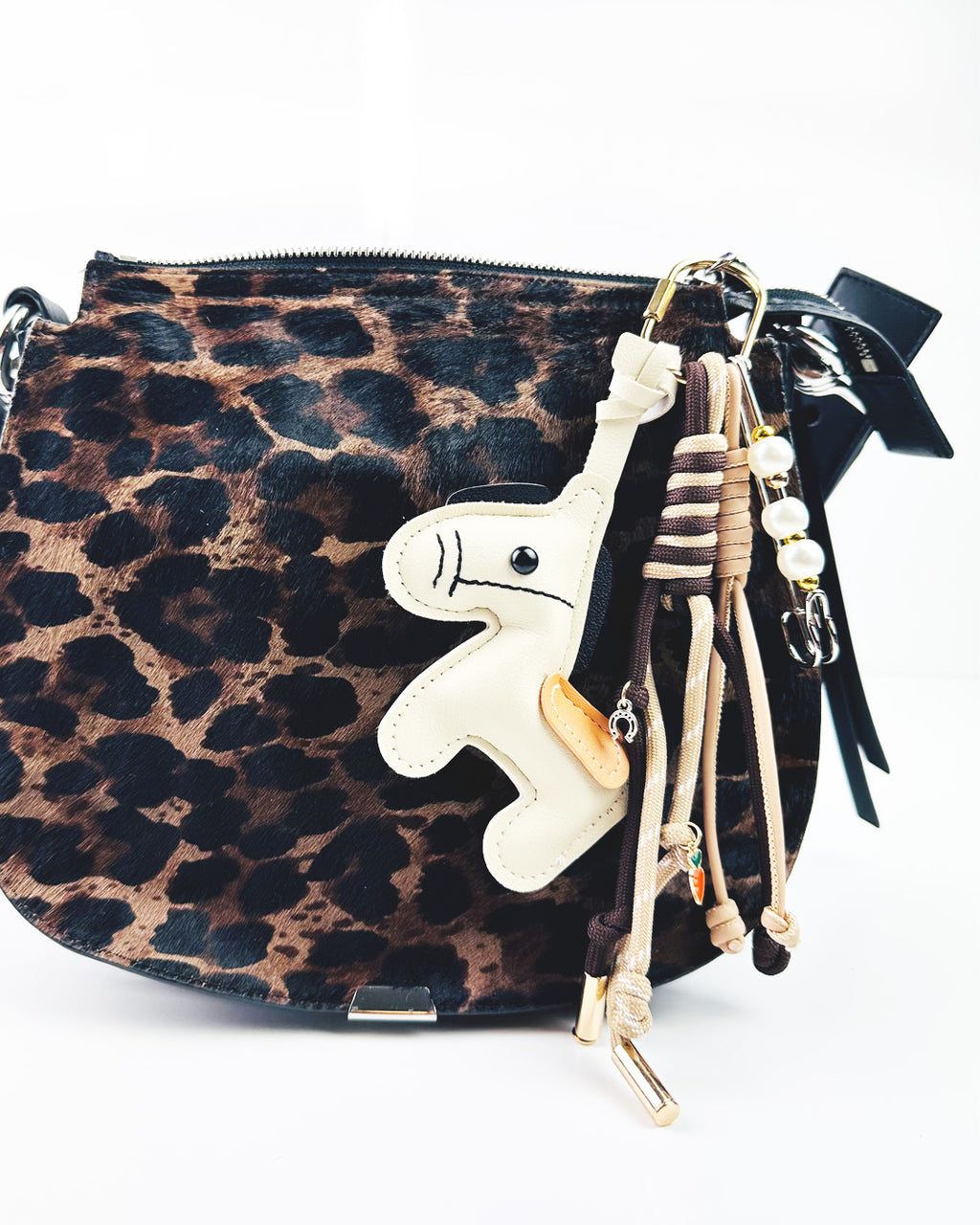 Horse Keychain & Bag Charm – Vegan Leather Equestrian Accessory