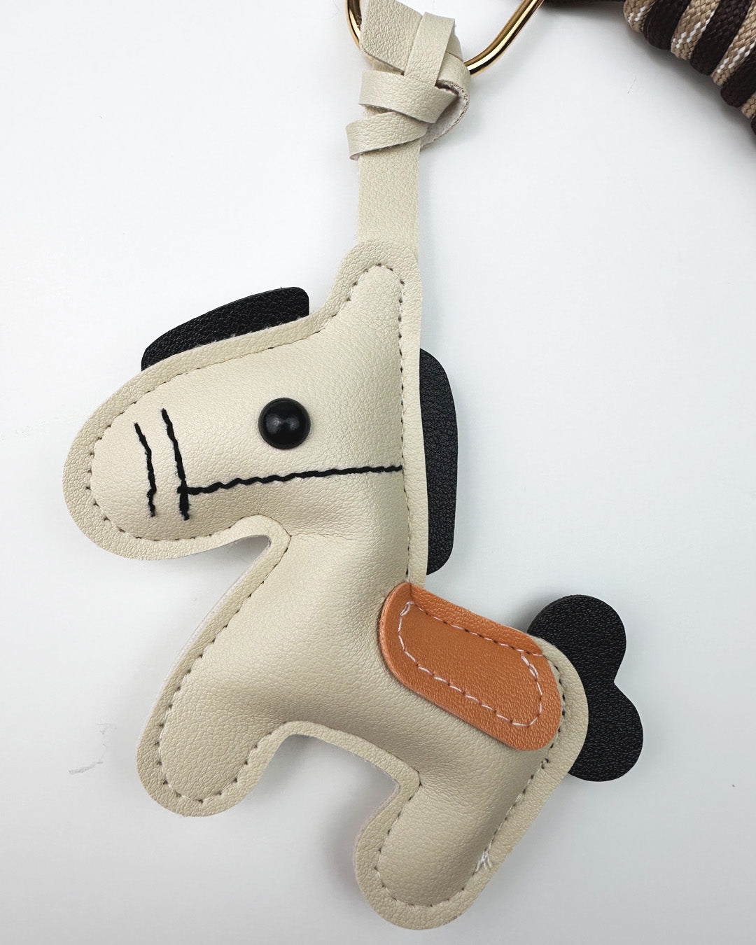 Handmade Horse Bag Charm - Vegan Leather Keychain, Car & Handbag Accessory