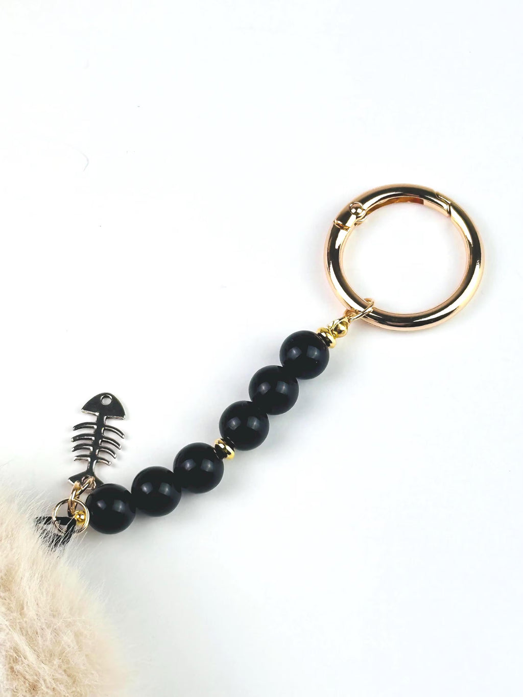 Paw Print Keychain & Bag Charm – Faux Fur Pet Lover Accessory
