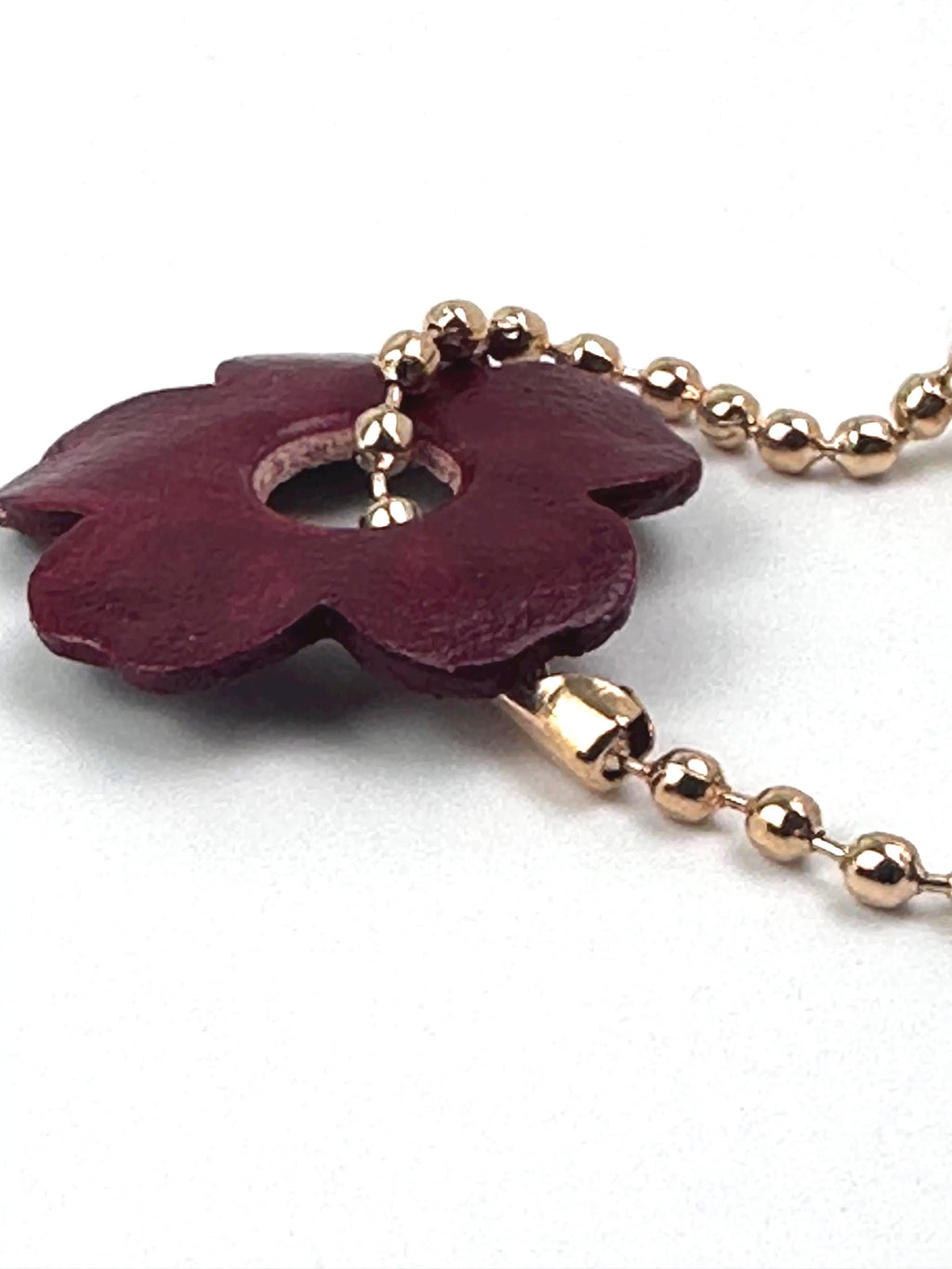 Leather Flower Bag Charm, Vegetable Tanned, Boho Purse Accessory