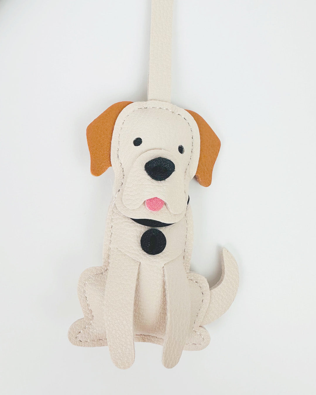 Handmade Labrador Bag Charm - Vegan Leather Keychain, Car & Handbag Accessory