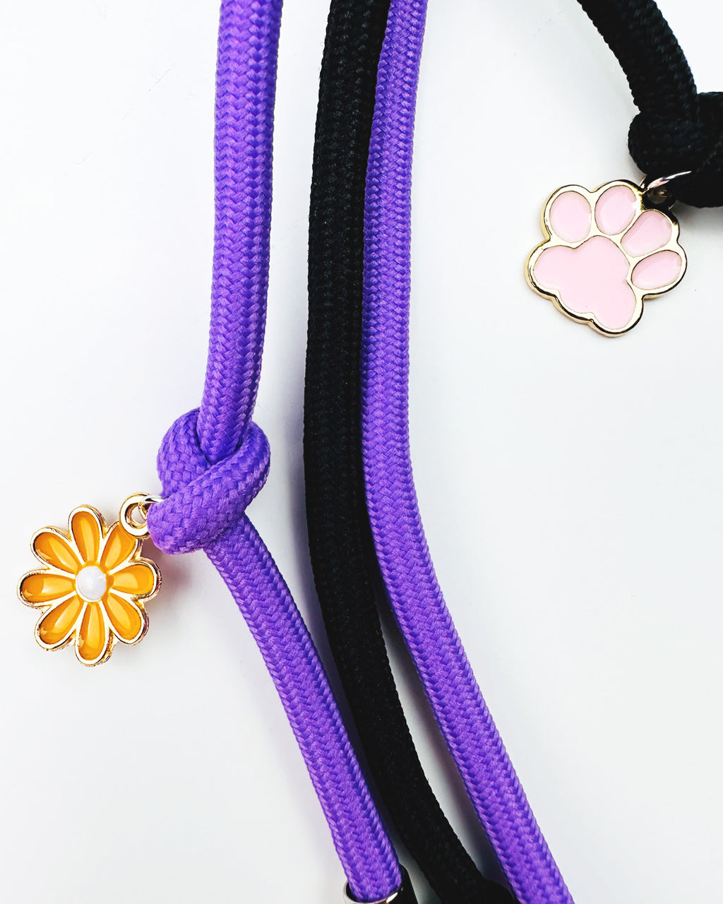 Handmade Black Cat Bag Charm - Plush Keychain with Enamel Charms